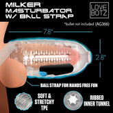 Milker TPE Masturbator w/ Ball Strap